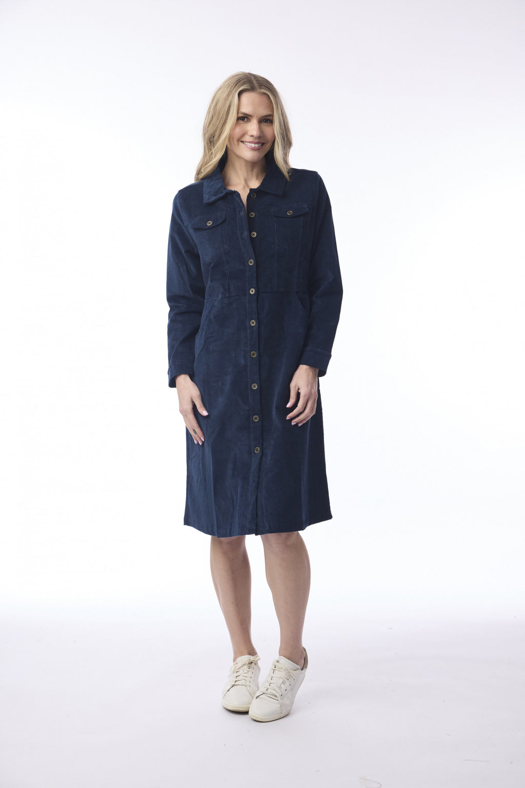 Cord Dress Navy