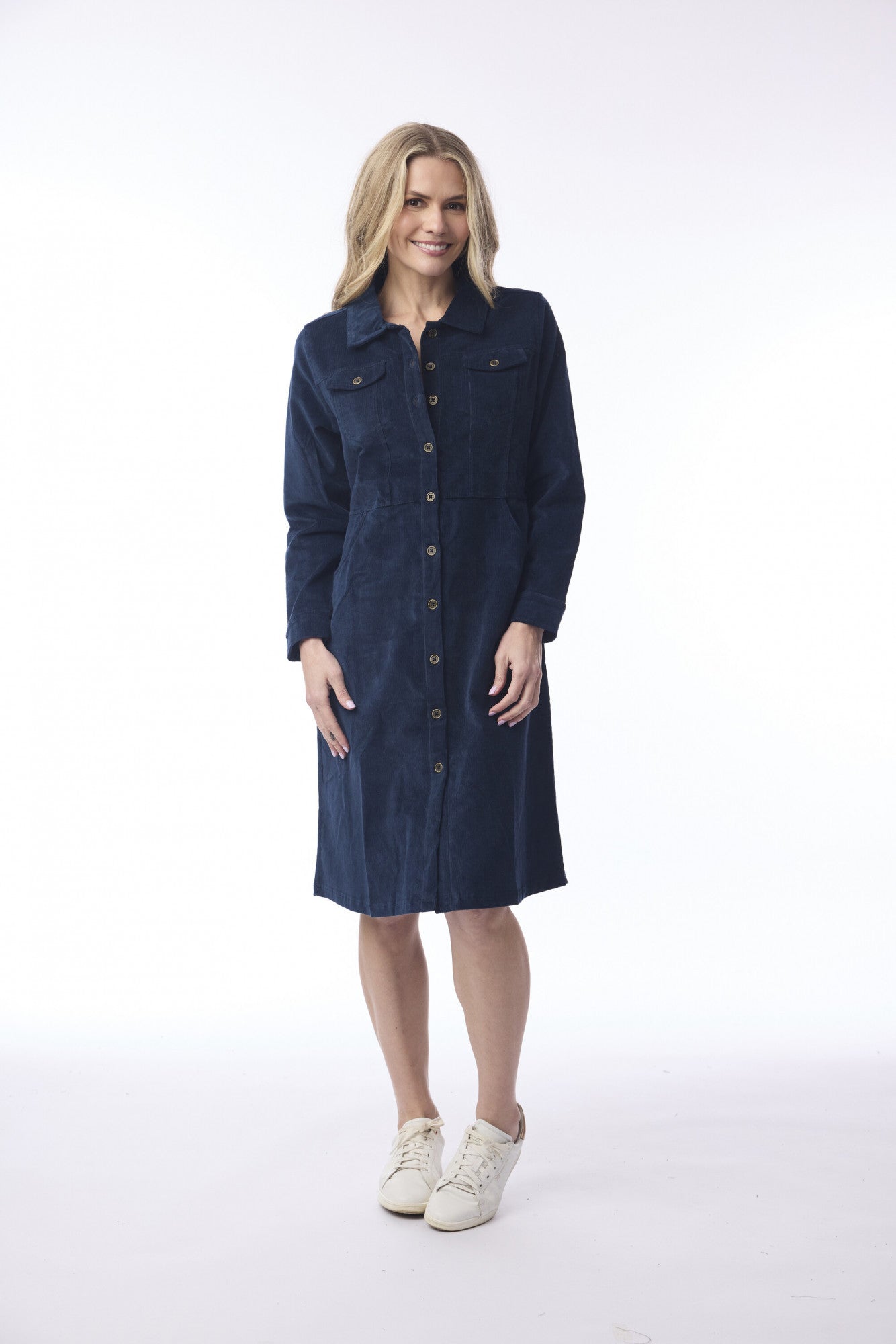 Cord Dress Navy