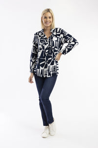 Navy cord printed Shirt