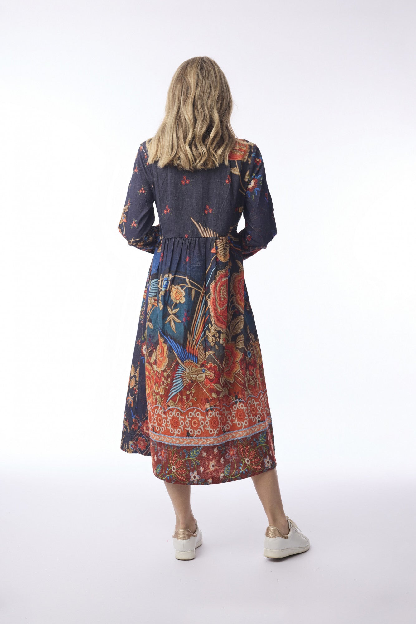 Embroidery button dress