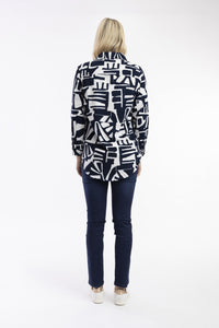 Navy cord printed Shirt
