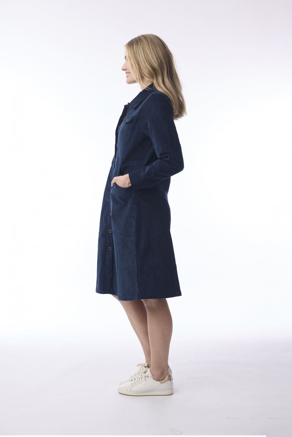 Cord Dress Navy