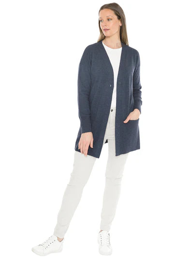 Longline Cardi Indigo