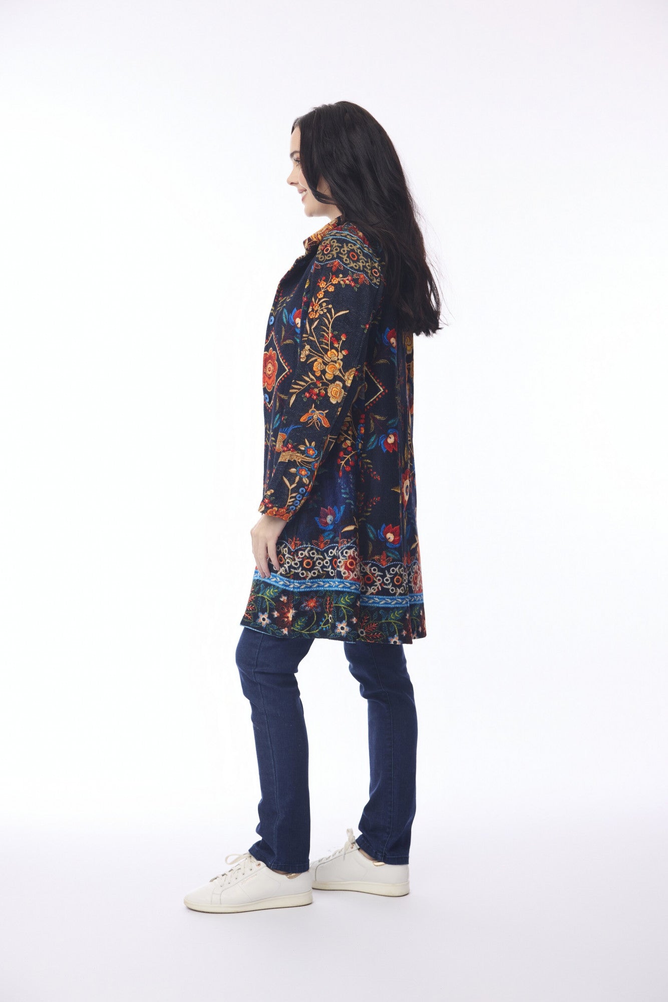 Embroidery Mid Coat