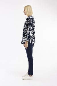 Navy cord printed Shirt