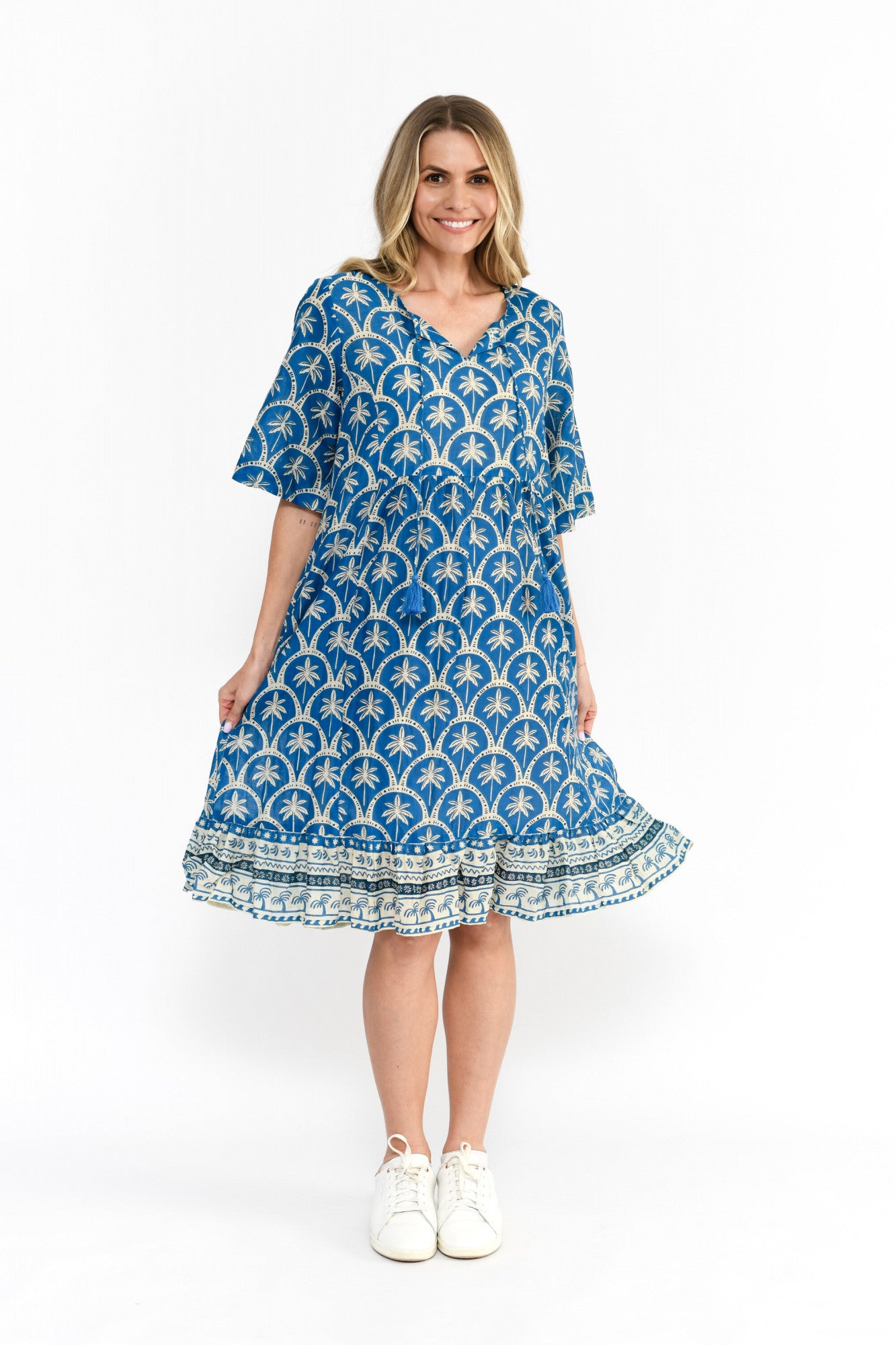 Charlie Palm border Blue