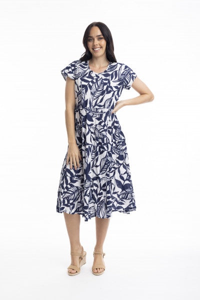 Hayman Navy Bias Dress