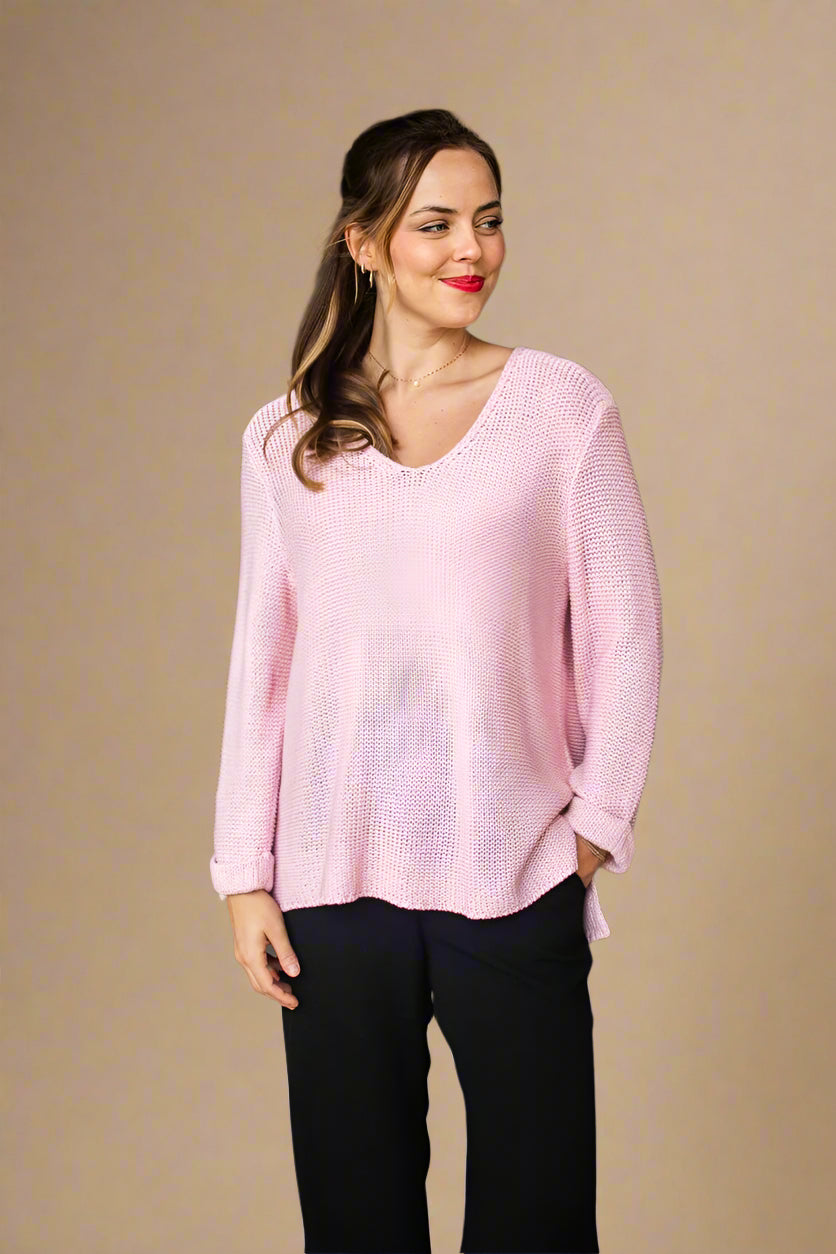 Roll up Knit Baby Pink