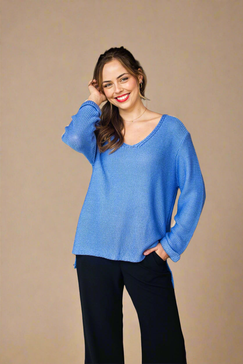 Roll Up Knit Cornflower