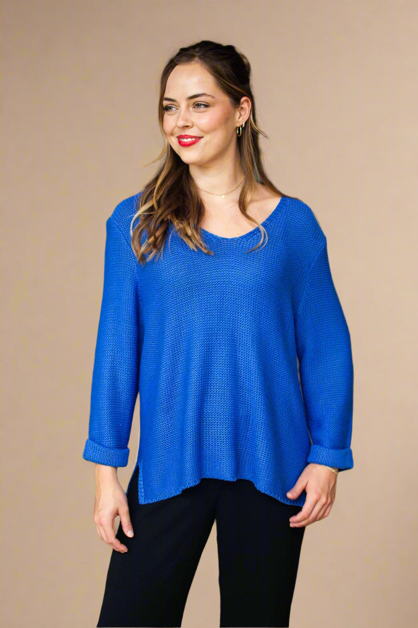 Roll Up Knit Blue