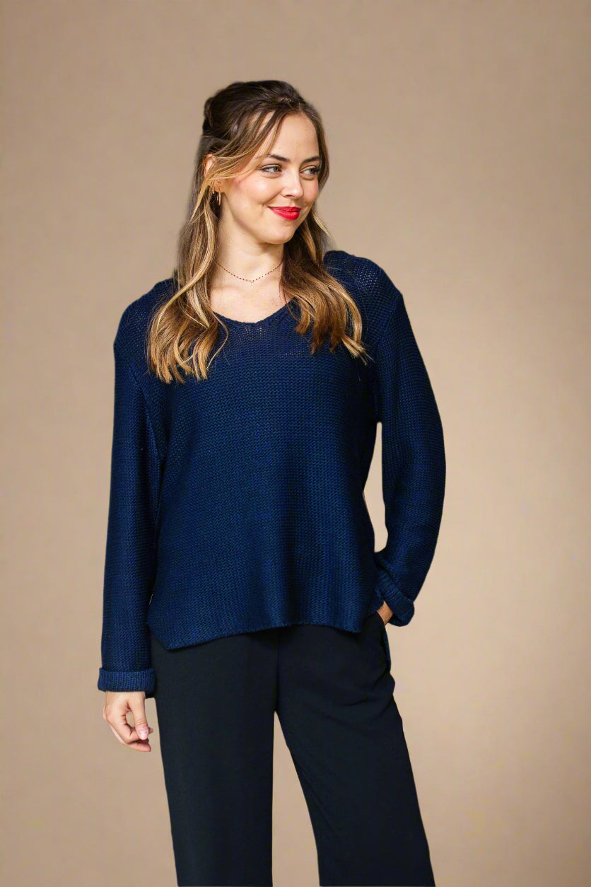 Roll up Knit Navy