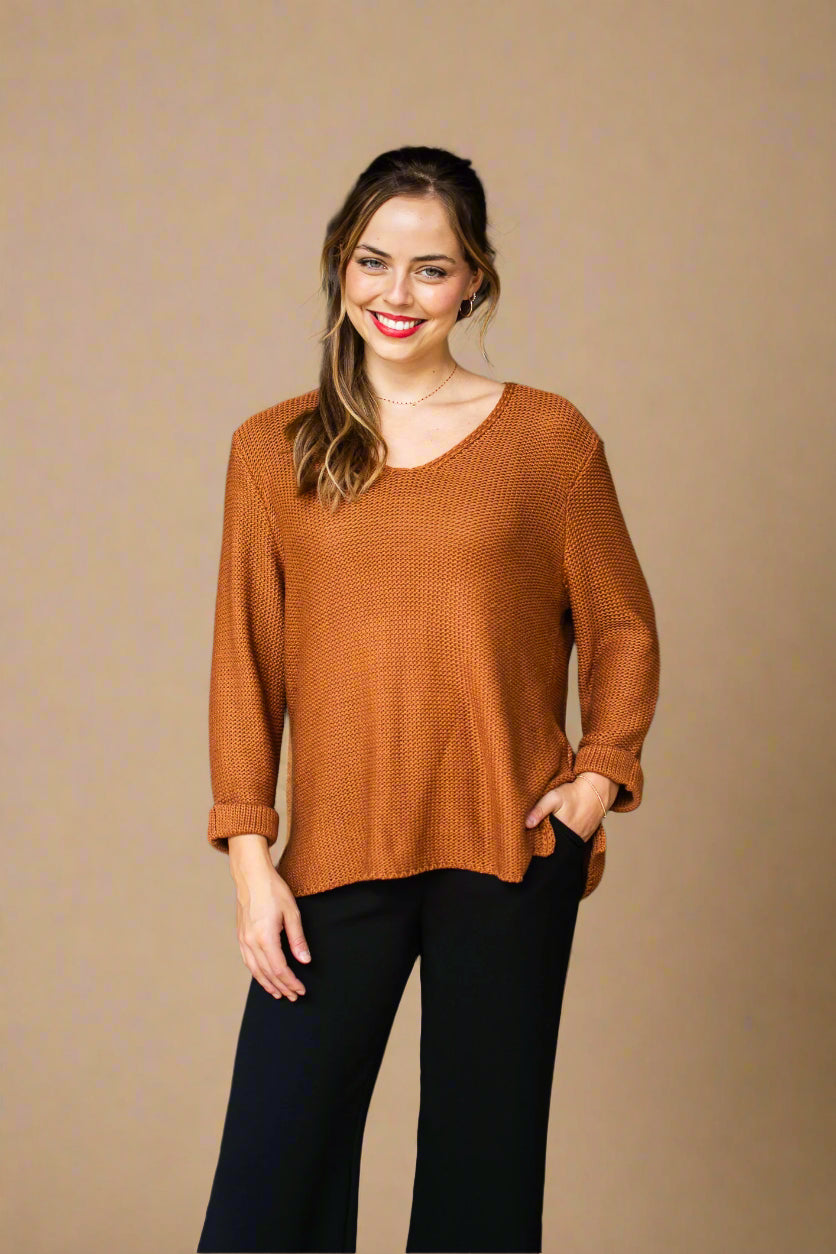 Roll Up Knit Tan