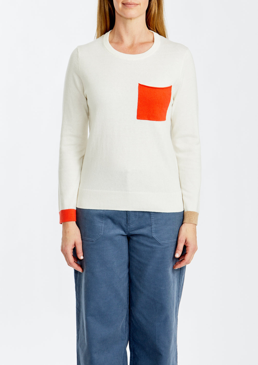 Patch Pullover Ivory