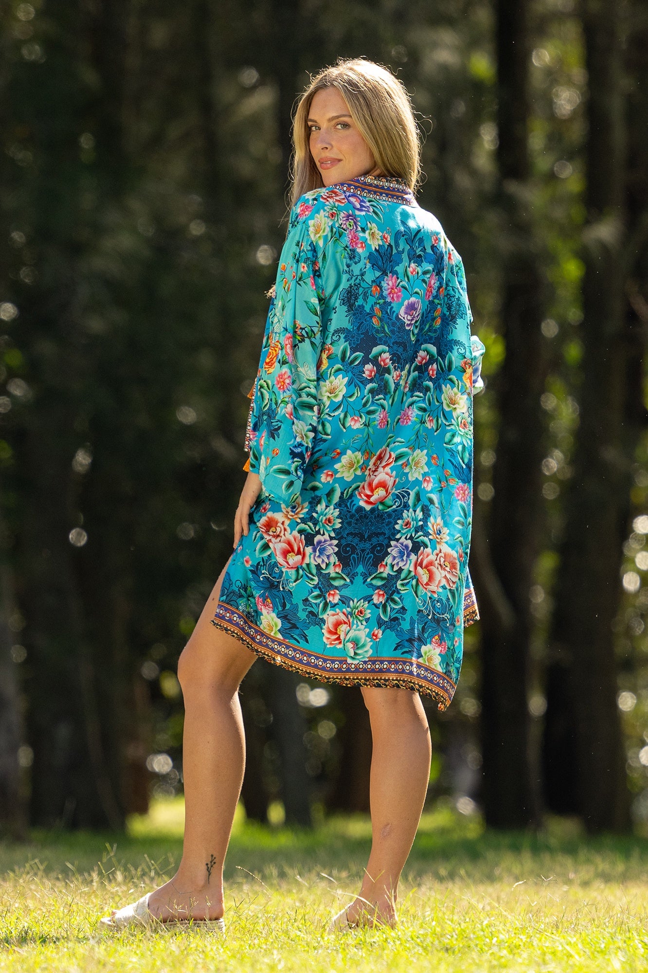 Lotus garden Kimono