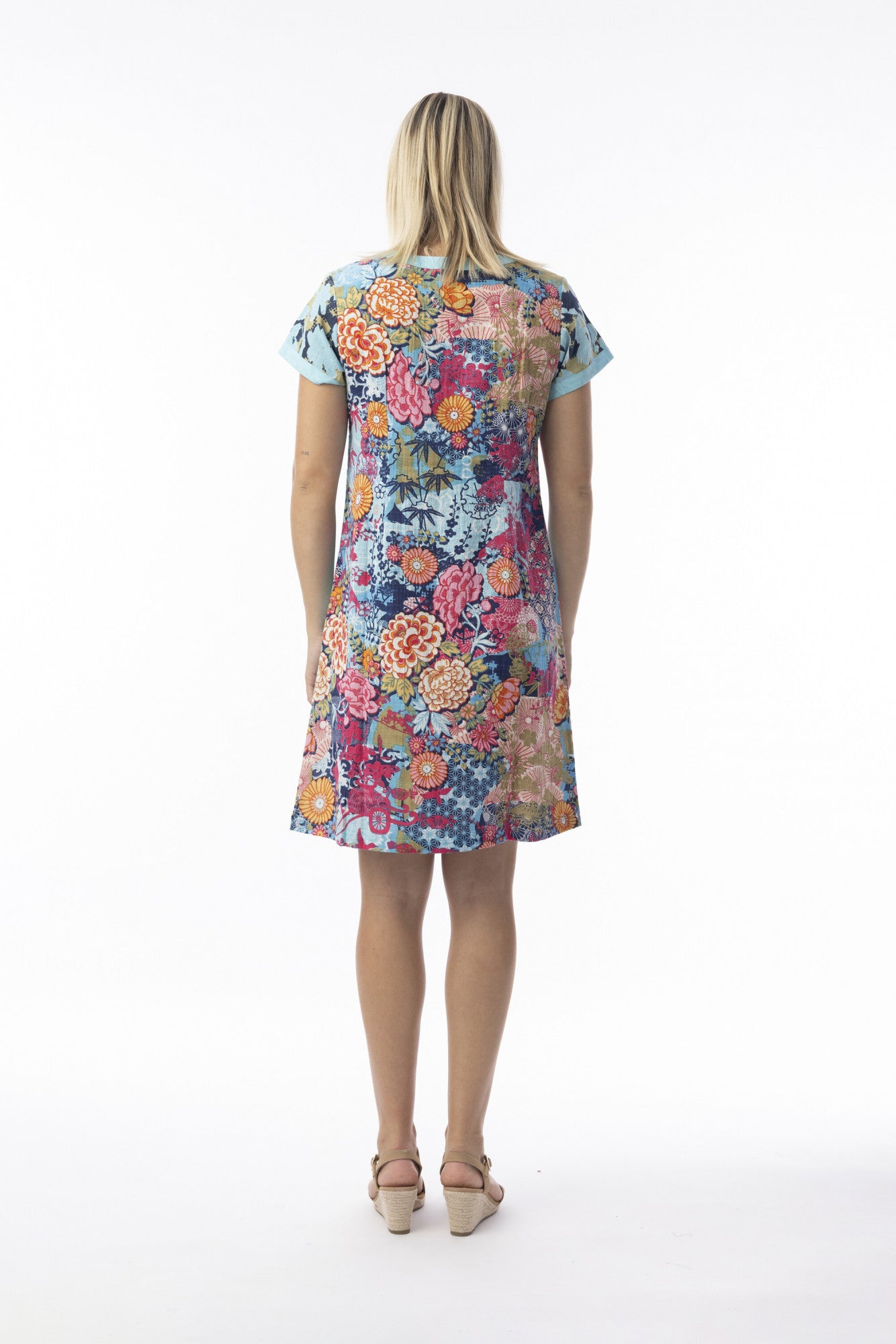 Ikebana patch dress