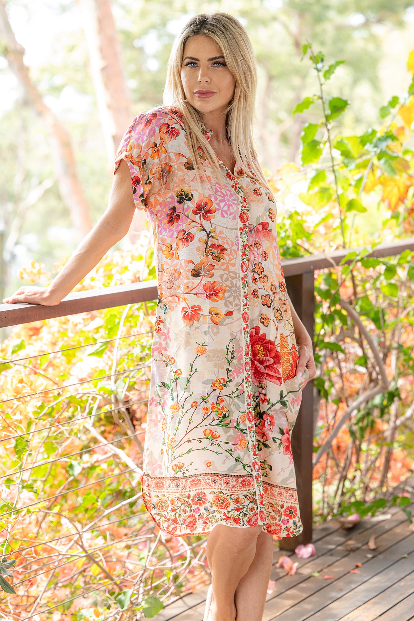 Dresden Dress Rouge Bloom