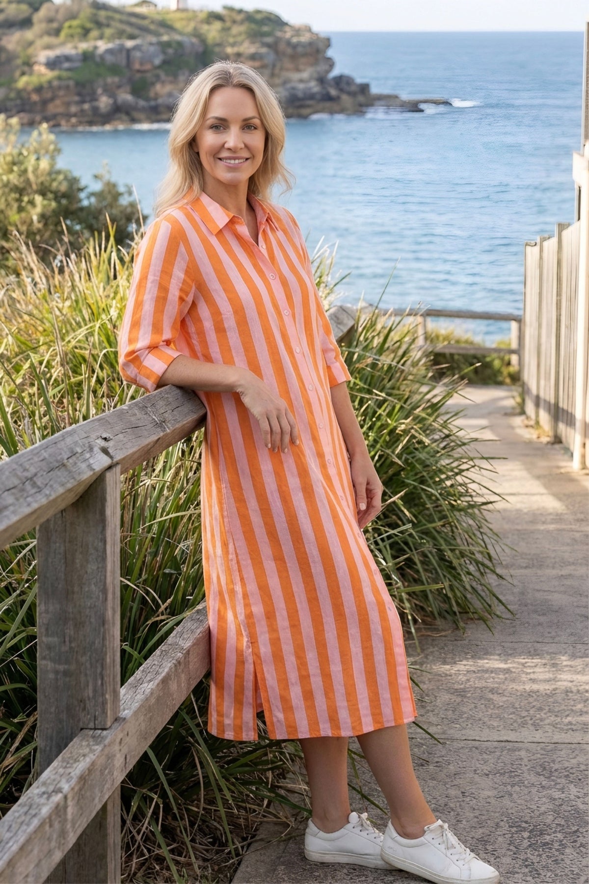 Sofia Orange/Pink Stripe