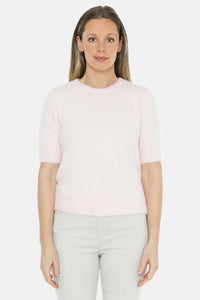 Fluffy short sleeve top Pink
